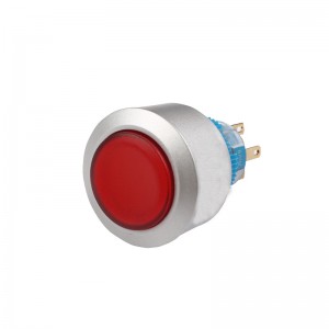 Round cutting Machine switch 22mm Plastic push button Reset 1no1nc Red Lights