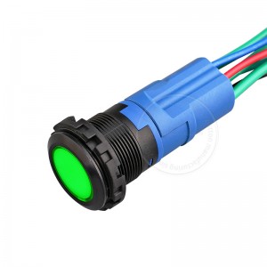 22MM Automatic self reset button 10a high current metal switch 1no1nc rgb tri-color press