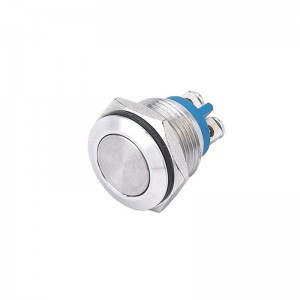 anti vandal switch Waterproof push Button 16mm flat head screw terminal ip65 one normally open 3A