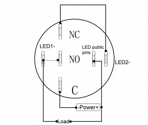 metudu di cunnessione bi-culore led