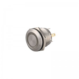 Sorties d'usine pour le fabricant vente directe 3V 5V 12V anneau LED bouton poussoir lumineux 19mm 5A momentané 4 broches interrupteur de bornes