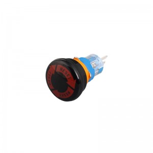 emergency stop push button 16mm plastic head black head elevator control switches 1no1nc