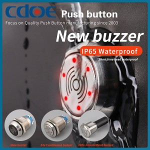 High Quality Audible Alarm 220v metal buzzer with 22mm mounting