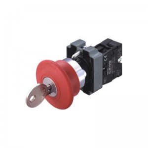 latching key release emergency stop switch