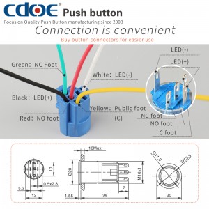 16mm keylock switch 2 position selector plastic for Charging pile