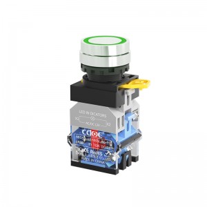 pushbutton momentary switch 22mm ring led illumianted cnc start button green 660v