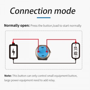 LED illuminated high head control small equipment spst panel mount pushbutton switch 12mm