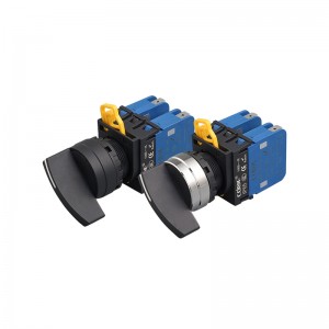 Selector de 3 posición Mango largo Interruptor rotativo 22 mm de plástico de metal 20A 400V Interruptor de control de equipos de servicio pesado