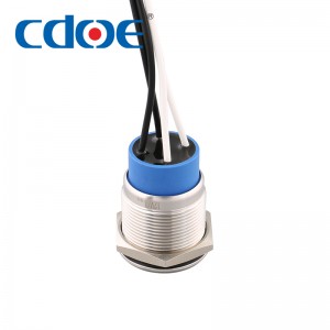 Anneau de trou de montage de 22mm, interrupteur électrique led, bouton-poussoir en métal 10a