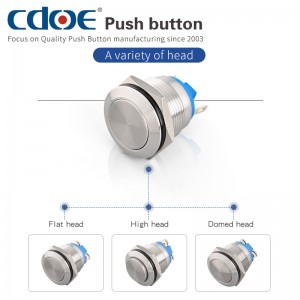 china 19MM switch 12v ring led 4 pins terminal waterproof ip65 momentary push button