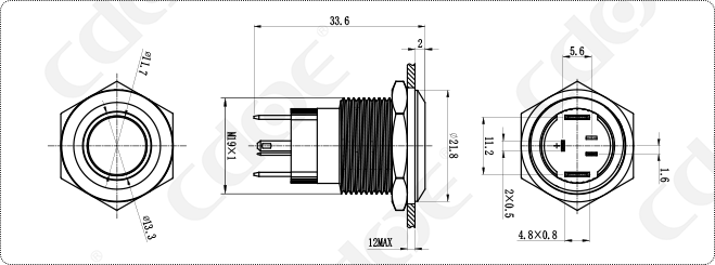 16mm high current