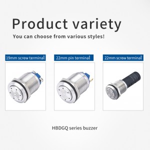 High Quality Audible Alarm 220v metal buzzer with 22mm mounting